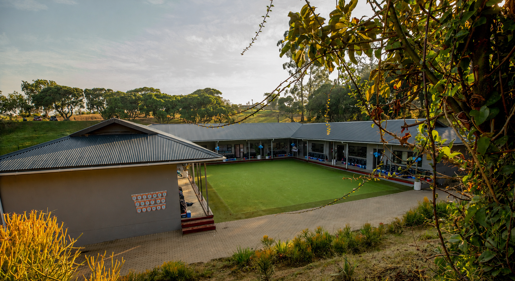 Harper House Primary School courtyard